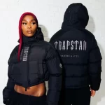 Trapstar Acolchada Con Capucha Negra Decoded Chaqueta